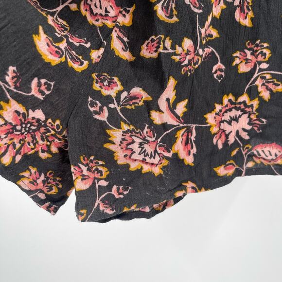 AEROPOSTALE Romper Size Extra Small Jumper Floral Keyhole Pockets Tie Back - Picture 6 of 11